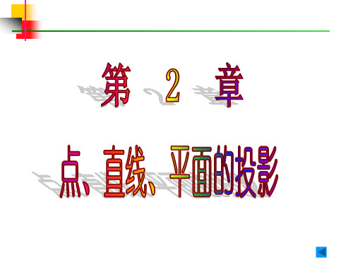 第2章 点、直线、平面的投影