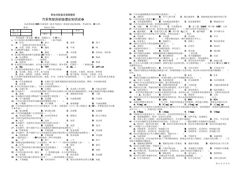 职业技能鉴定国家题库-汽车驾驶员初级理论知识试卷