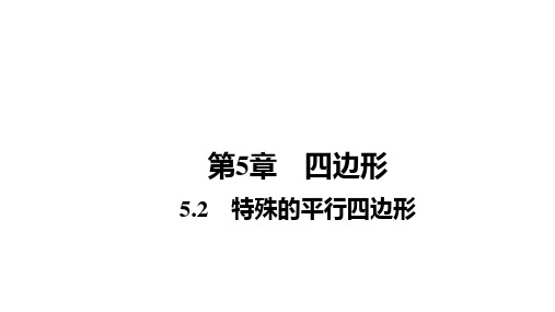 2024年中考福建专用数学一轮知识点训练复习5.2 特殊的平行四边形