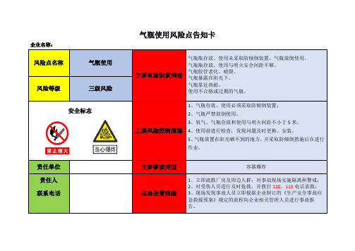 危险源告知卡