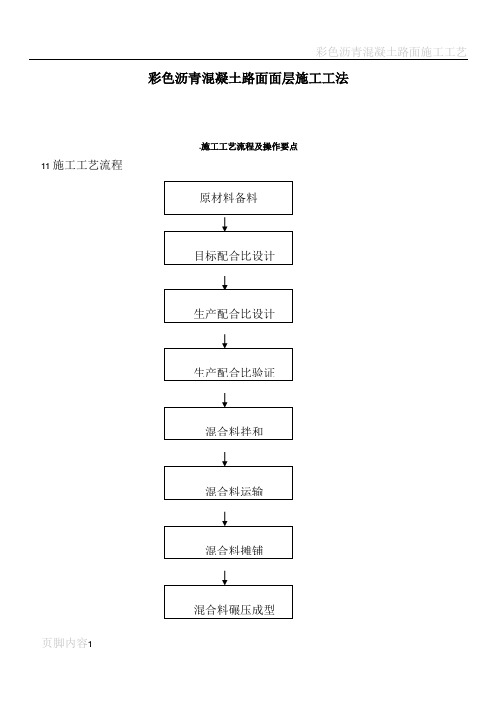 彩色沥青混凝土路面面层施工工法