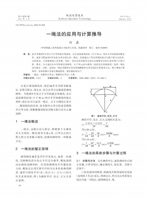 一绳法的应用与计算推导