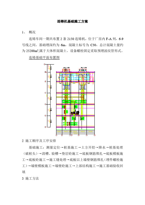 连铸机基础施工方案