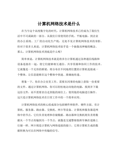 计算机网络技术是什么