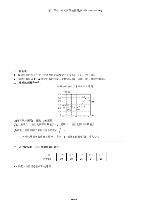 第1课时 单式折线统计图习题#(精选.)