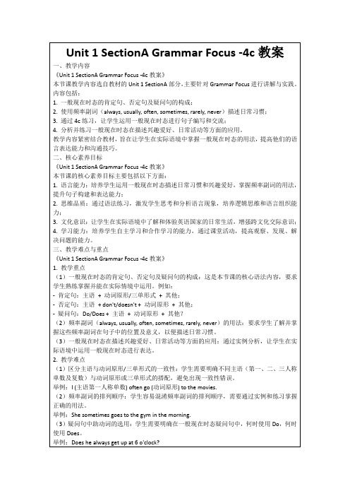 Unit1SectionAGrammarFocus-4c教案