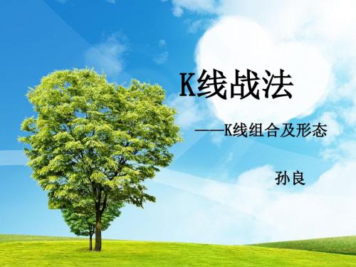 现货交易K线战法—K线组合及形态讲述资料