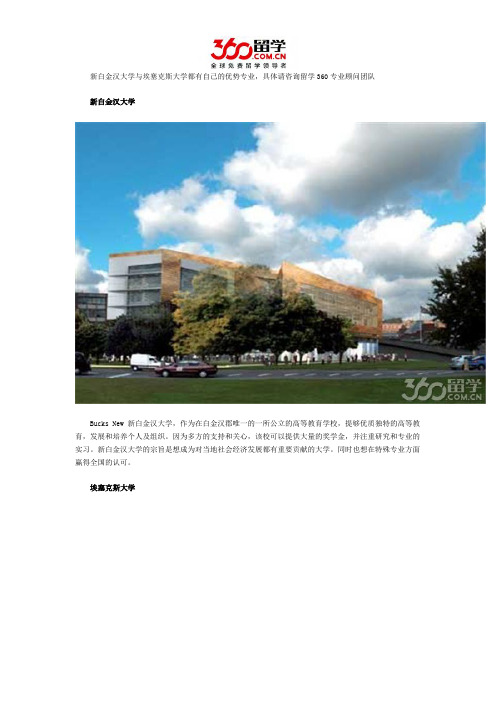新白金汉大学与埃塞克斯大学哪个好