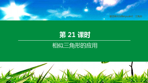 中考数学复习方案 第四单元 三角形 第21课时 相似三角形的应用课件