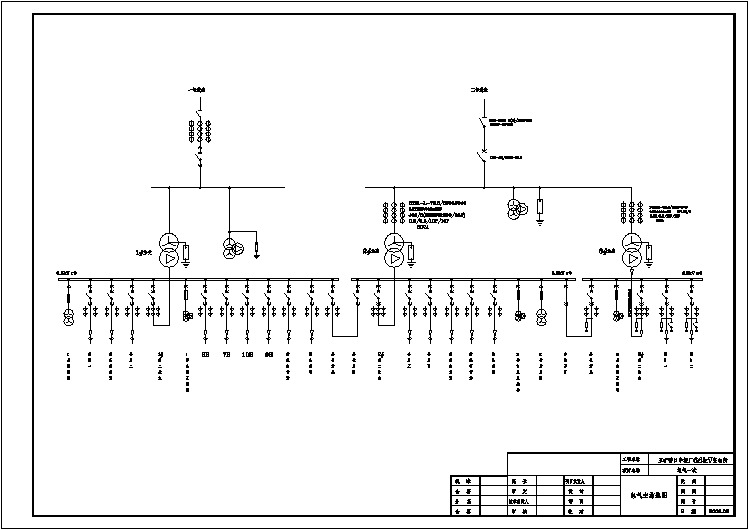 66KV变电所电气主接线图
