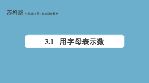 苏科版(2024新版)七年级数学上册课件：3.1 用字母表示数