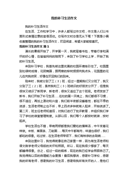 我的补习生活作文