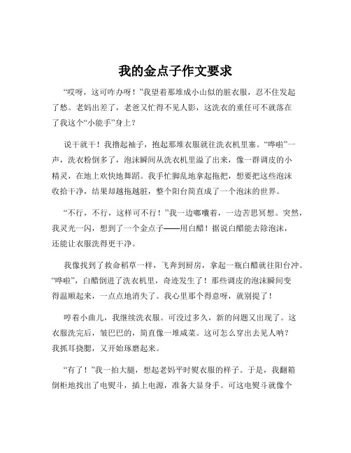 我的金点子作文要求