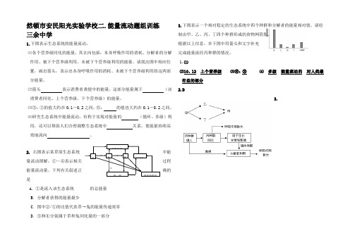 高中试卷试题复习能量流动的题组训练