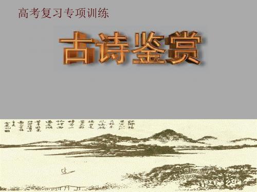 高考复习诗歌赏析(古诗鉴赏)ppt66