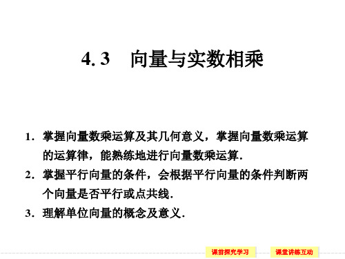 湘教版高中数学必修2课件 4.3 向量与实数相乘课件2