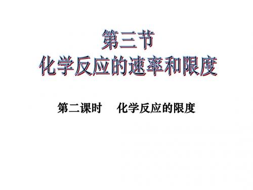 化学反应的限度