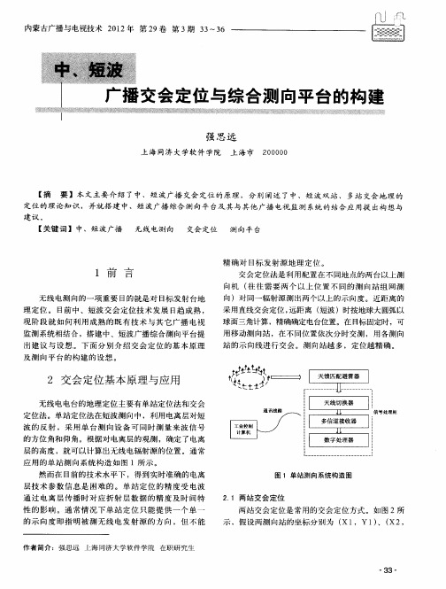 中、短波广播交会定位与综合测向平台的构建