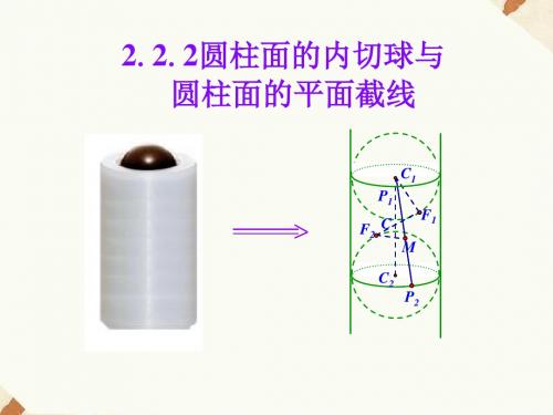 《2.2.2圆柱面的内切球与圆柱面的平面截线》课件1-优质公开课-人教B版选修4-1精品