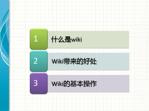 wiki基本操作培训教材课件