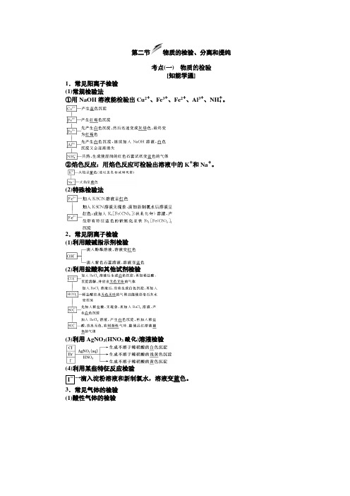 第十章  第二节  物质的检验、分离和提纯