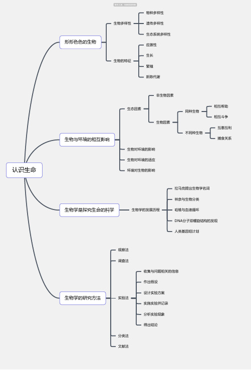 认识生命思维导图-知犀思维导图