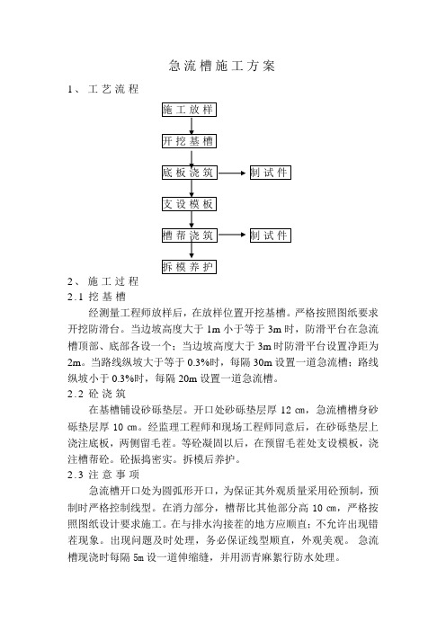 急流槽施工方案