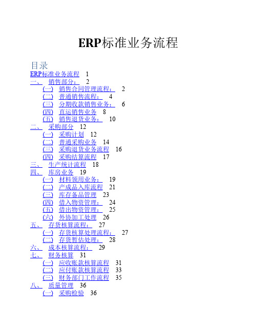 ERP标准业务流程图