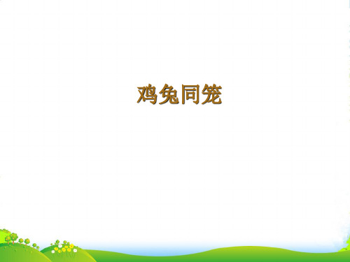 苏教版四年级下册数学课件9.5 鸡兔同笼 (共19张PPT)