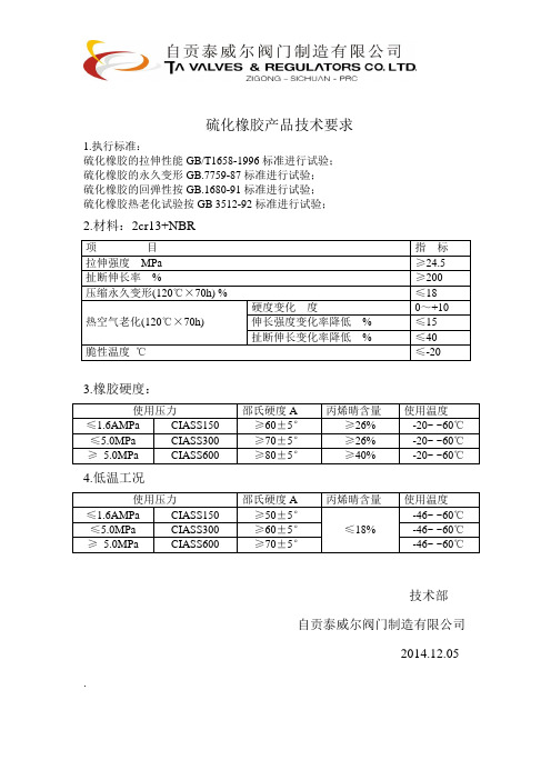 硫化橡胶技术要求2CR13+NBR