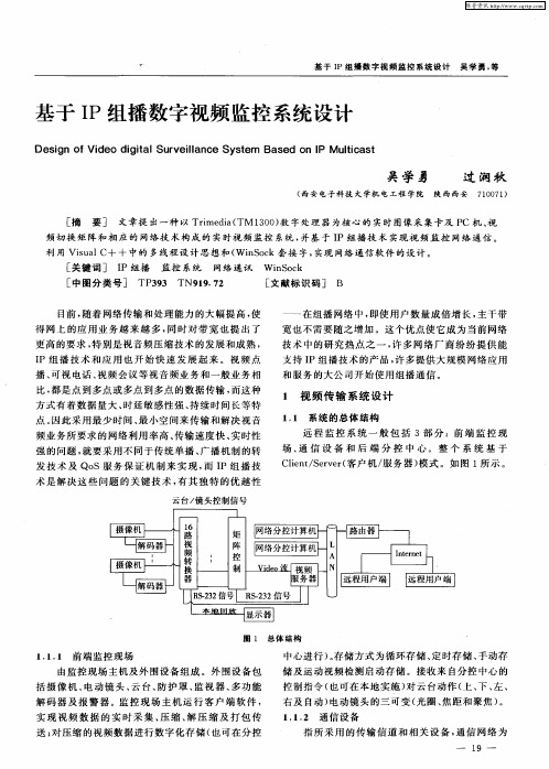 基于IP组播数字视频监控系统设计