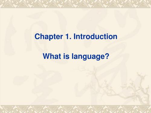 linguistics chapter 1 invitations to linguistics