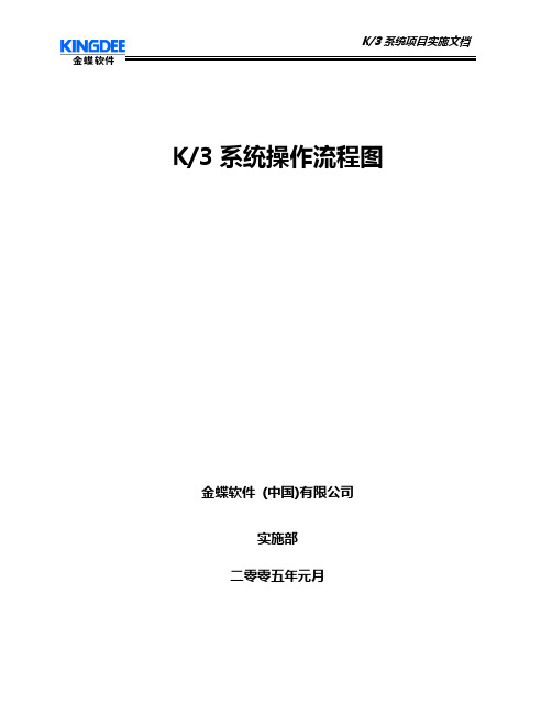 金蝶K3操作流程图详解(65页)