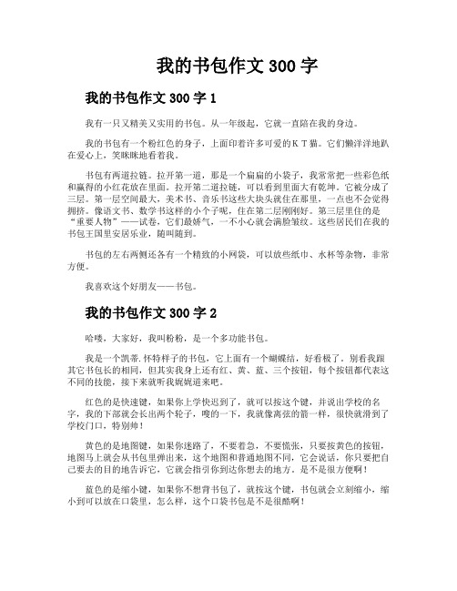 我的书包作文300字