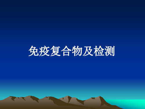 12 免疫复合物及检测