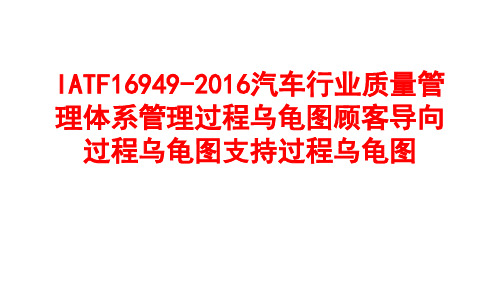 IATF16949-2016汽车配件行业质量管理体系管理过程乌龟图顾客导向过程乌龟图支持过程乌龟图