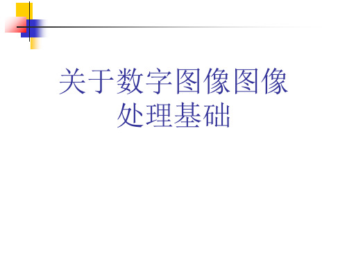 关于数字图像图像处理基础课件