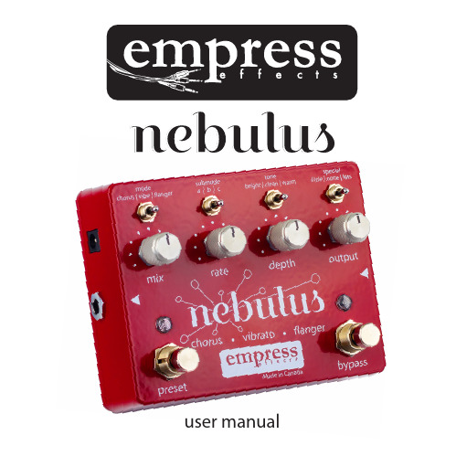 Nebulus 模拟器效果处理器用户手册说明书