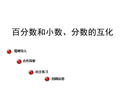 六年级上数学课件第七单元 百分数和分数、小数的互化1_青岛版(秋)