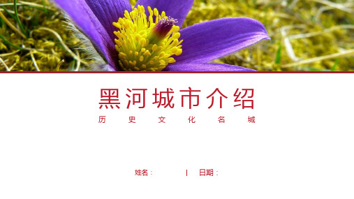 黑河介绍-黑河简介PPT(经典版)