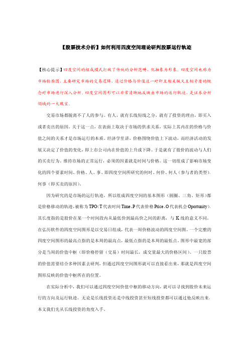 【股票技术分析】如何利用四度空间理论研判股票运行轨迹