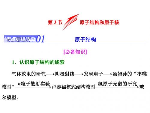 江苏专版高考物理总复习课件 选修3-5 动量 近代物理初步 第3节 原子结构和原子核