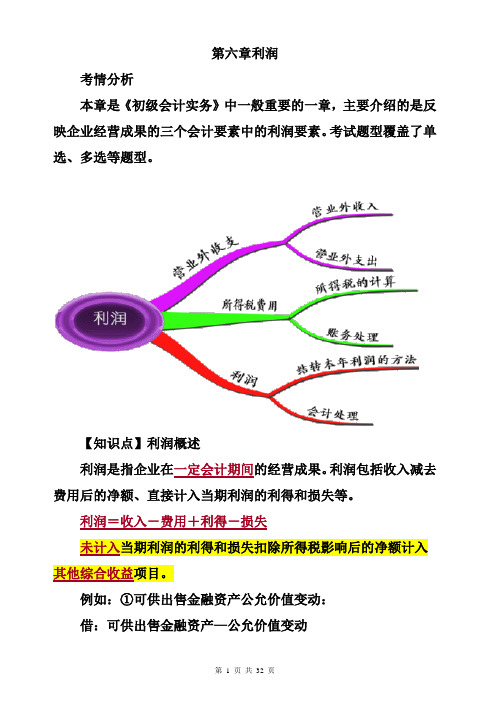 第6章利润讲义及练习题