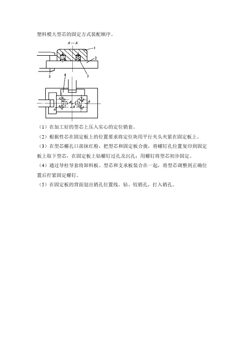 塑料模大型芯的固定方式装配顺序