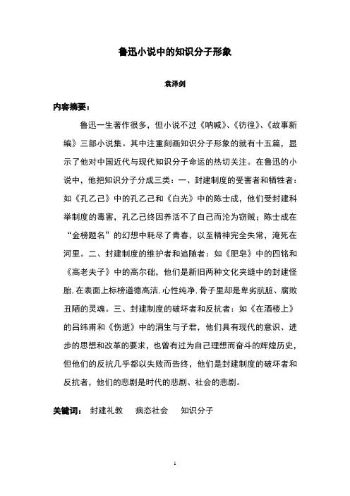 鲁迅小说中的知识分子形象