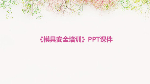 《模具安全培训》PPT课件