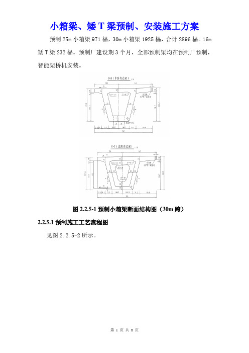 小箱梁、矮T梁预制、安装施工方案