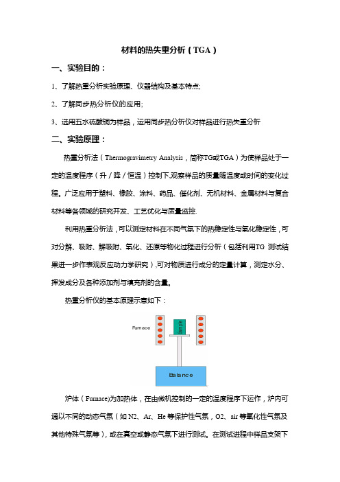 材料的热失重分析(TGA)---精品模板