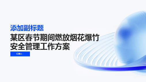 某区春节期间燃放烟花爆竹安全管理工作方案