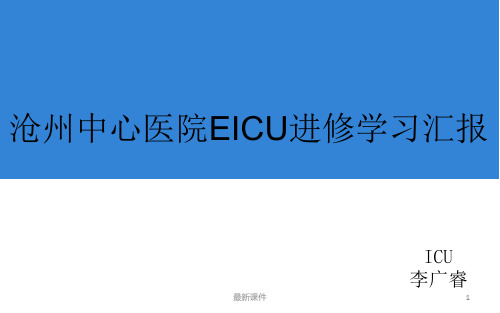 ICU进修汇报总结PPT课件